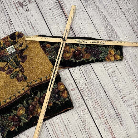 Sugar Street Weavers Tapestry Jacket OS Floral Fruit Boho Cottagecore USA - Picture 8 of 10